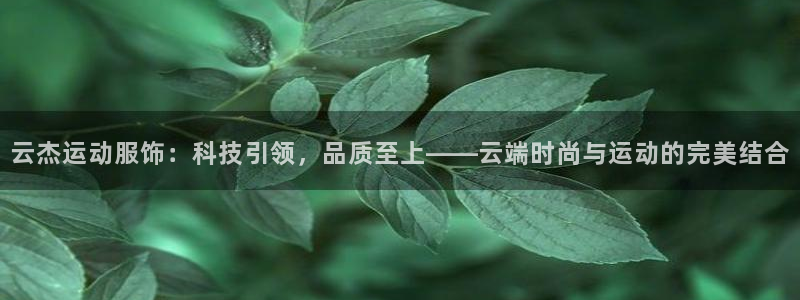 云杰运动服饰：科技引领，品质至上——云端时尚与运动的完美结合