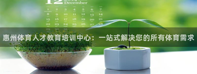 惠州体育人才教育培训中心：一站式解决您的所有体育需求